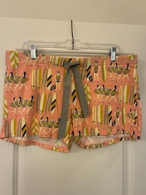 MUNKI MUNKI Pajama Shorts Novelty Print Surfing Ladies Women’s Size Medium